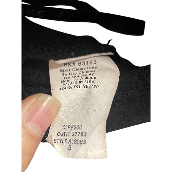 Vintage Rampage Simple Long Black Spaghetti Strap Minimal Dress Women's Size 3 - Picture 6 of 6